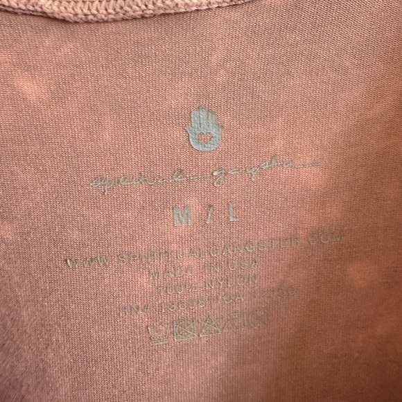 Spiritual Gangster Pink Mineral Washed Logo Muscle Tank, Size M/L - Picture 8 of 8